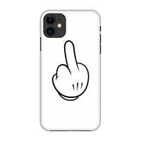 CaseCompany Middle finger white: Volledig geprint iPhone 11 Hoesje