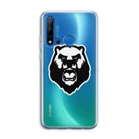 CaseCompany Angry Bear (white): Huawei P20 Lite (2019) Transparant Hoesje