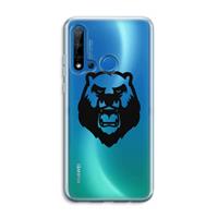 CaseCompany Angry Bear (black): Huawei P20 Lite (2019) Transparant Hoesje