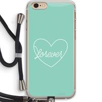 CaseCompany Forever heart pastel: iPhone 6 PLUS / 6S PLUS Transparant Hoesje met koord