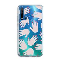 CaseCompany Hands pink: Huawei P20 Lite (2019) Transparant Hoesje