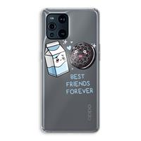 CaseCompany Best Friend Forever: Oppo Find X3 Pro Transparant Hoesje