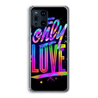 CaseCompany Only Love: Oppo Find X3 Pro Transparant Hoesje