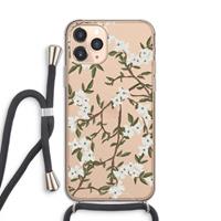 CaseCompany Blossoming spring: iPhone 11 Pro Transparant Hoesje met koord