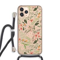 CaseCompany Sweet little flowers: iPhone 11 Pro Transparant Hoesje met koord