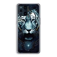 CaseCompany Darkness Tiger: Oppo Find X3 Pro Transparant Hoesje