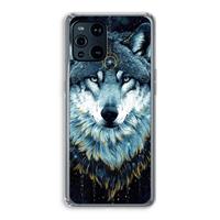 CaseCompany Darkness Wolf: Oppo Find X3 Pro Transparant Hoesje