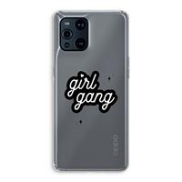 CaseCompany Girl Gang: Oppo Find X3 Transparant Hoesje