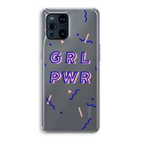 CaseCompany GRL PWR: Oppo Find X3 Transparant Hoesje