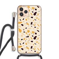 CaseCompany Terrazzo N°13: iPhone 11 Pro Transparant Hoesje met koord