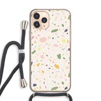 CaseCompany Terrazzo N°21: iPhone 11 Pro Transparant Hoesje met koord