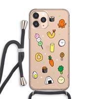 CaseCompany Happy bento friends: iPhone 11 Pro Transparant Hoesje met koord