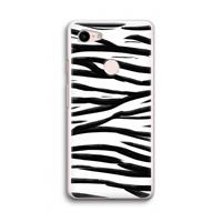 CaseCompany Zebra pattern: Google Pixel 3 Transparant Hoesje