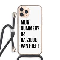 CaseCompany Da ziede van hier: iPhone 11 Pro Transparant Hoesje met koord