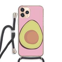 CaseCompany Avocado: iPhone 11 Pro Transparant Hoesje met koord