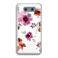 CaseCompany Geschilderde bloemen: LG G6 Transparant Hoesje