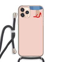 CaseCompany High heels: iPhone 11 Pro Transparant Hoesje met koord