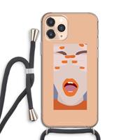 CaseCompany Surprise: iPhone 11 Pro Transparant Hoesje met koord