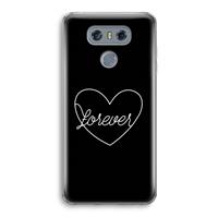 CaseCompany Forever heart black: LG G6 Transparant Hoesje