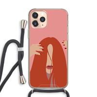 CaseCompany Woke up like this: iPhone 11 Pro Transparant Hoesje met koord