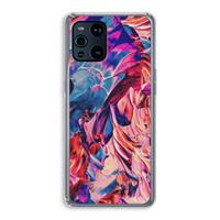 CaseCompany Pink Orchard: Oppo Find X3 Pro Transparant Hoesje