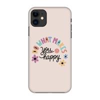 CaseCompany Happy days: Volledig geprint iPhone 11 Hoesje