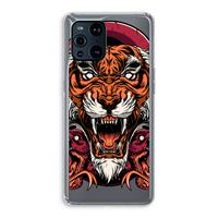 CaseCompany Tiger and Rattlesnakes: Oppo Find X3 Pro Transparant Hoesje