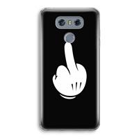 CaseCompany Middle finger black: LG G6 Transparant Hoesje