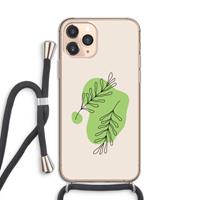 CaseCompany Beleaf in you: iPhone 11 Pro Transparant Hoesje met koord