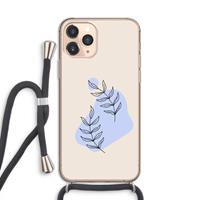 CaseCompany Leaf me if you can: iPhone 11 Pro Transparant Hoesje met koord