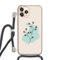 CaseCompany Love your petals: iPhone 11 Pro Transparant Hoesje met koord