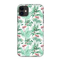 CaseCompany Flamingo bladeren: Volledig geprint iPhone 11 Hoesje