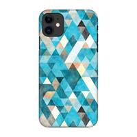 CaseCompany Gekleurde driehoekjes blauw: Volledig geprint iPhone 11 Hoesje