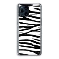 CaseCompany Zebra pattern: Oppo Find X3 Pro Transparant Hoesje