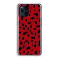 CaseCompany Red Leopard: Oppo Find X3 Pro Transparant Hoesje