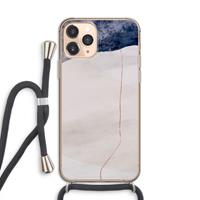 CaseCompany Stone White: iPhone 11 Pro Transparant Hoesje met koord