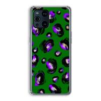 CaseCompany Green Cheetah: Oppo Find X3 Pro Transparant Hoesje