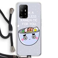 CaseCompany I'm A Hopeless Ramen-Tic For You: Oppo A95 5G Transparant Hoesje met koord