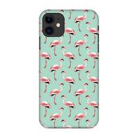 CaseCompany Flamingoprint groen: Volledig geprint iPhone 11 Hoesje