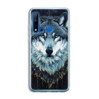 CaseCompany Darkness Wolf: Huawei P20 Lite (2019) Transparant Hoesje
