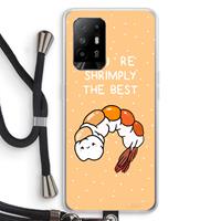 CaseCompany You're Shrimply The Best: Oppo A95 5G Transparant Hoesje met koord