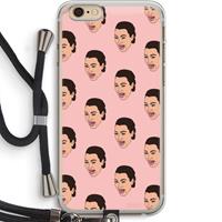 CaseCompany Ugly Cry Call: iPhone 6 PLUS / 6S PLUS Transparant Hoesje met koord