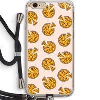 CaseCompany You Had Me At Pizza: iPhone 6 PLUS / 6S PLUS Transparant Hoesje met koord