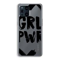 CaseCompany Girl Power #2: Oppo Find X3 Transparant Hoesje