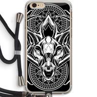 CaseCompany Oh Deer: iPhone 6 PLUS / 6S PLUS Transparant Hoesje met koord