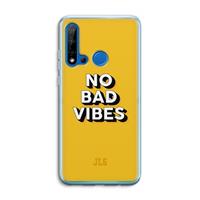 CaseCompany No Bad Vibes: Huawei P20 Lite (2019) Transparant Hoesje