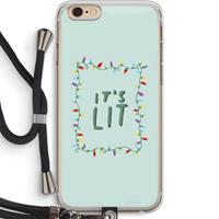CaseCompany It's Lit: iPhone 6 PLUS / 6S PLUS Transparant Hoesje met koord