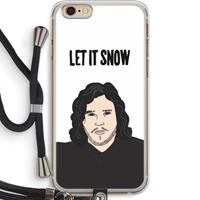 CaseCompany Let It Snow: iPhone 6 PLUS / 6S PLUS Transparant Hoesje met koord