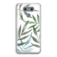 CaseCompany Tropical watercolor leaves: LG G6 Transparant Hoesje