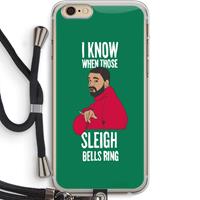 CaseCompany Sleigh Bells Ring: iPhone 6 PLUS / 6S PLUS Transparant Hoesje met koord
